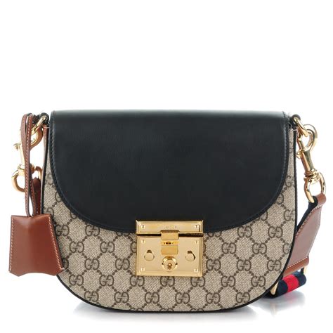 gucci supreme portafoglio|GG Supreme Padlock Medium Shoulder Bag With Black Details.